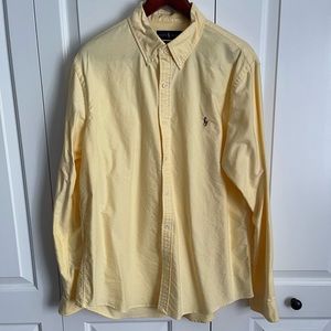 Men’s Ralph Lauren polo XL yellow long sleeve - business or causal